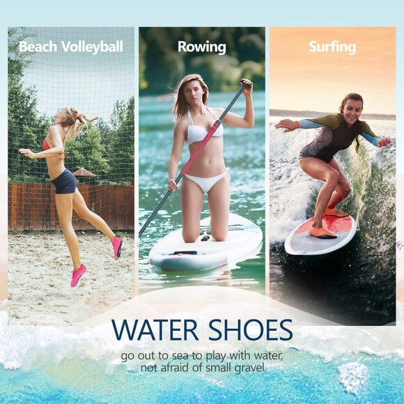Water Shoes for Women Men Swim Shoes Water Socks for Cruise Essentials Swimming - Picture 6 of 9